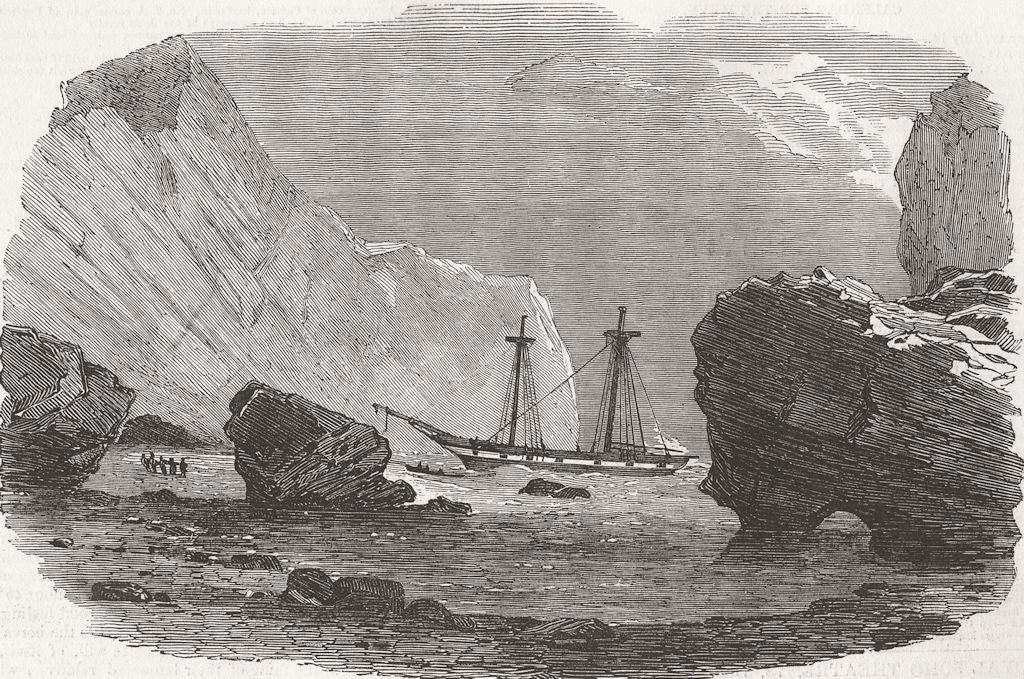 WEST INDIES. Retriever, shipwreck, Boccases, Trinidad 1850 old antique print